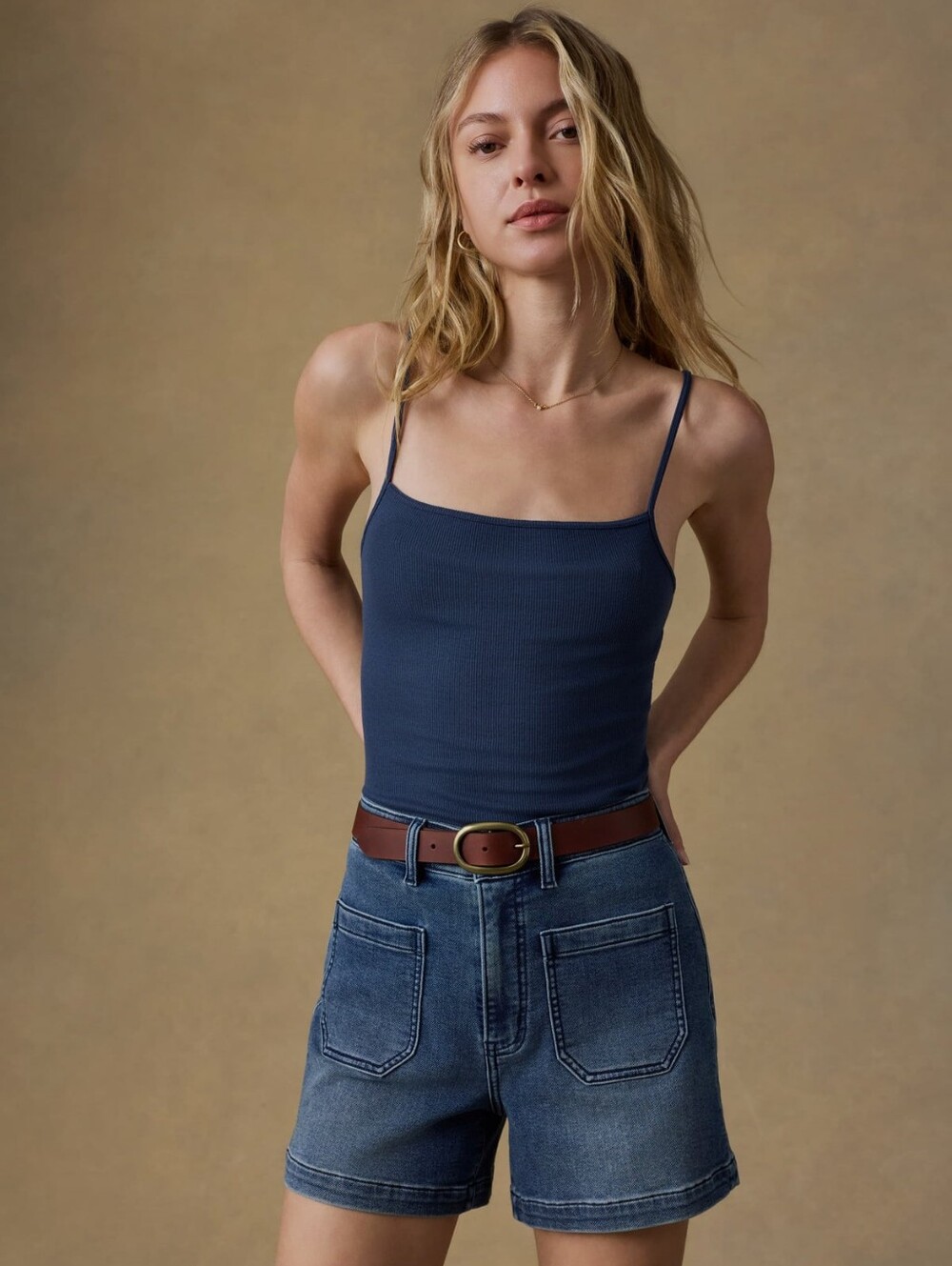 Stretch Terry Patch Pocket Short - Riverton High Rise
